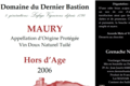 Domaine Du Dernier Bastion, VDN AOP Maury hors d’age