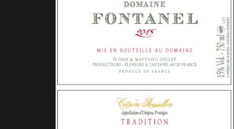 Domaine Fontanelle, Le Côtes du Roussillon Villages Tradition