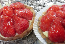 Au Fournil de Caixas, tartelettes aux fraises