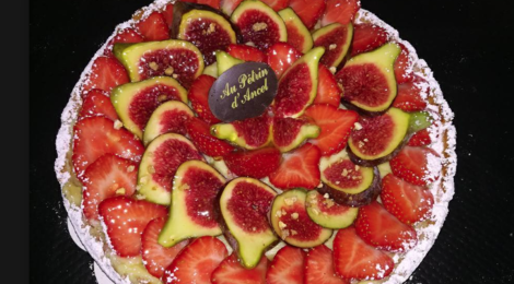Au Pétrin d'Ancel, tarte figues fraises