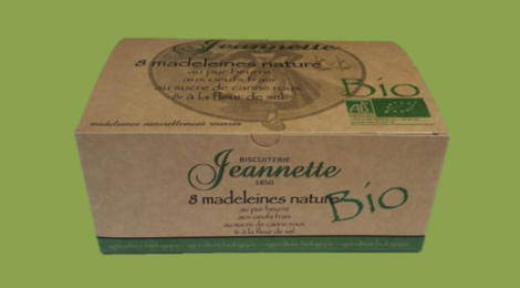 Biscuiterie Jeannette 1850, BIO nature - 8 madeleines