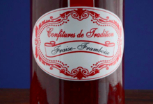 Confitures de tradition, fraises framboise
