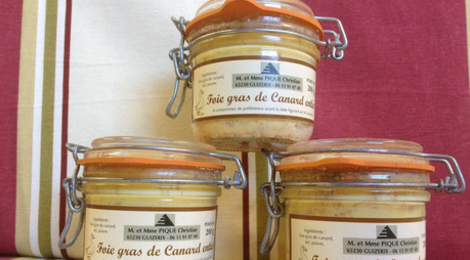 Earl des Parribets, foie gras Pique, Foie Gras entier de canard
