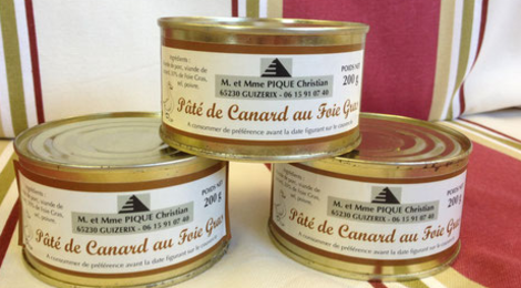 Earl des Parribets, foie gras Pique, pâté de canard au foie gras