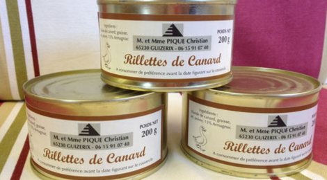 Earl des Parribets, foie gras Pique, rillettes de canard