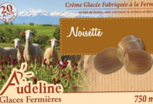 Audeline, glace au lait de brebis. Noisette