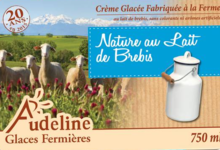 Audeline, glace au lait de brebis. Nature au lait de brebis