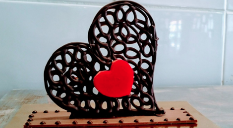 Chocolaterie Védasienne. Coeur en chocolat