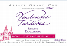 Domaine Spielmann Sylvie. Riesling Kanzlerberg vendanges tardives