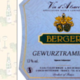 Berger Claude, vins d'Alsace. Gewurtztraminer