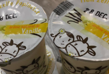Mam'zelle Popinette. yaourt à la vanille