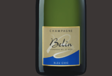 Champagne Belin. Bleu chic