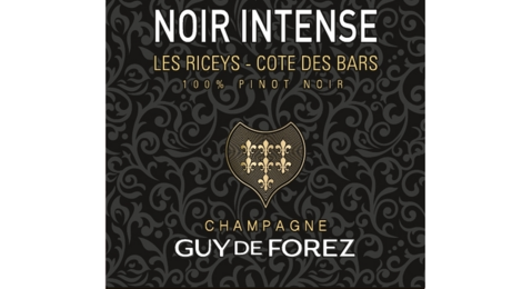 Champagne Guy de Forez. Champagne Noir Intense