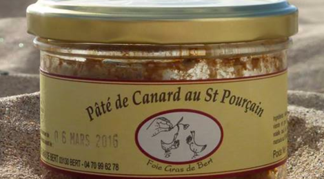 Foie Gras De Bert. pâté de canard au Saint- Pourçain