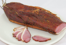 Boucherie Daval. Filet de canard mariné fumé séché