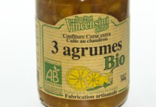 Jean Paul Vincensini & fils. Confiture de trois agrumes Bio Corse