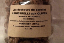 Les douceurs de Caroline. Canistrelli aux olives