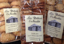 Biscuiterie Les délices d'Aurélie. Canistrelli farine de châtaigne, figues et noix