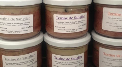 Exploitation Colonna François. Terrine de sanglier à la myrte