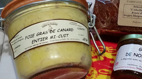 Ferme Du Vauroux. Foie gras de canard entier mi-cuit