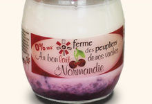 La Ferme des Peupliers. Yaourt griotte 0% de matière grasse