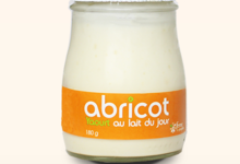 La Ferme des Peupliers. Yaourt abricot au lait entier du jour