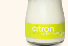 La Ferme des Peupliers. Yaourt citron au lait entier du jour
