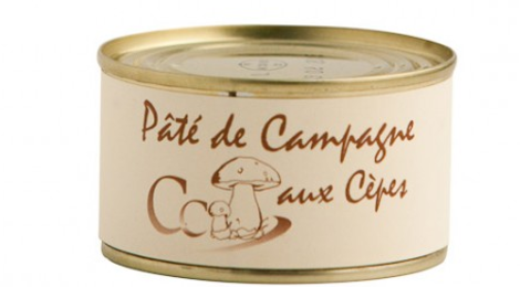Foie gras Cassan. Pâté de campagne aux cèpes