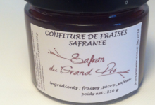 Safran Du Grand Pré. Confiture de fraise safranée