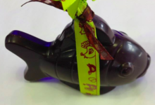 Chocolaterie Lamy. Poisson en chocolat noir