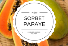 L'Atelier Glacier Nouméa. Sorbet papaye