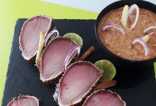 Traiteur Hirzel. Tataki de thon ,sauce Hakka .