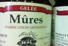 Confiture Nicolas Le Meur. gelée de mûre