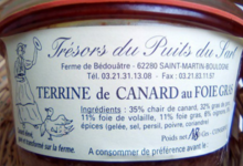 Trésors du Puits du Sart. Terrine de canard au foie gras