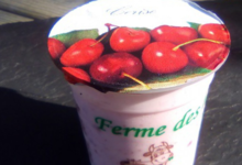 Gaec des hauts prés. Yaourt cerise