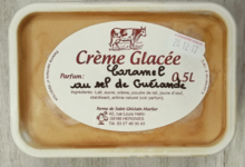 Ferme de Saint Ghislain Marlier. Crème glacée caramel au sel de Guérande