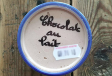 Ferme de Saint Ghislain Marlier. Glace chocolat au lait