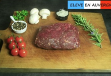 Bisons d'Auvergne. Préparation de viande hachée 100% Bison