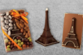 A Trianon, chocolatier confiseur. Tour Eiffel en chocolat