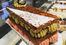 Boulangerie Le Petit Parisien. Millefeuille fraise pistache