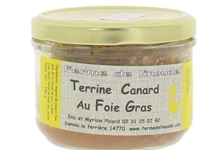ferme de Linoudel. Terrine de canard au foie gras