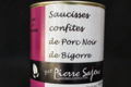 Pierre Sajous. Saucisses confites de Porc Noir de Bigorre