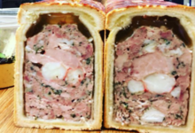 Lastre Sans Apostrophe. Pâté en croûte Cochon/Aneth/Crabe