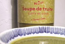 La ferme du Ciron. Soupe de Truite curry et coco
