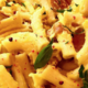 Maccaroni à la ricotta fumé  mascarpone speck safran basilic