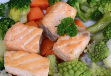 Poêlée de saumon aux petits légumes