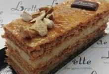 Boulangerie pâtisserie Lorette. millefeuille praliné noisettes