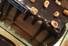 Le comptoir de Milana. Bûche chocolat noisette