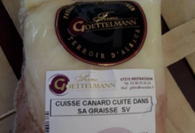 Ferme Goettelmann. cuisse de canard cuite dans sa graisse