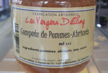 Vergers Dettling. Compote de Pomme abricot